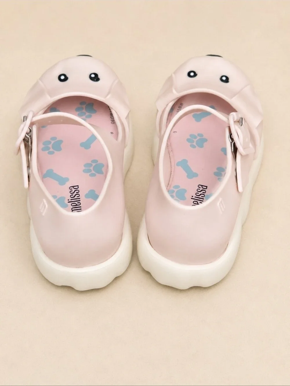 Mini Melissa Play Step Puppy Dog Mary Jane Shoes Pink Toddler Size 6